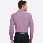 Men Mauve Slim Fit Solid Formal Shirt